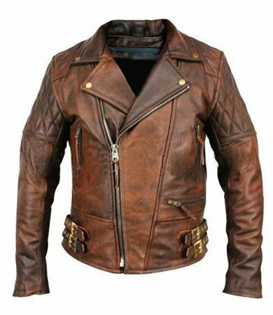 NEW Men's Leather Jacket Motorcycle Bomber Biker Real Lambskin Leather Jacket