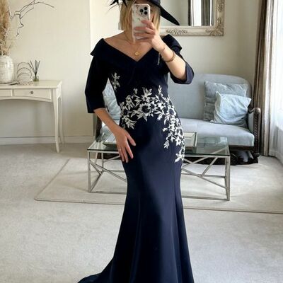 Elegant lace sheath appliques mother dressesappliques wedding guest mother of the bride /groom formal dress