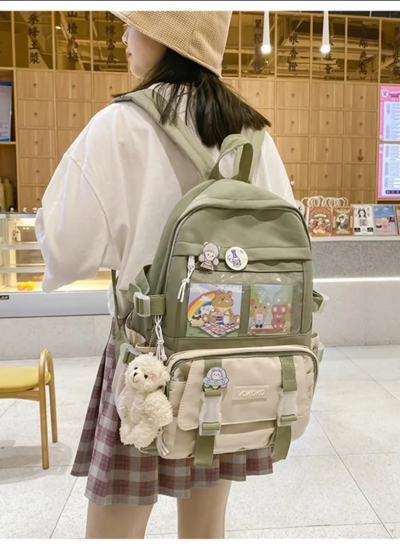 Kawaii Women Backpack Waterproof School Bag