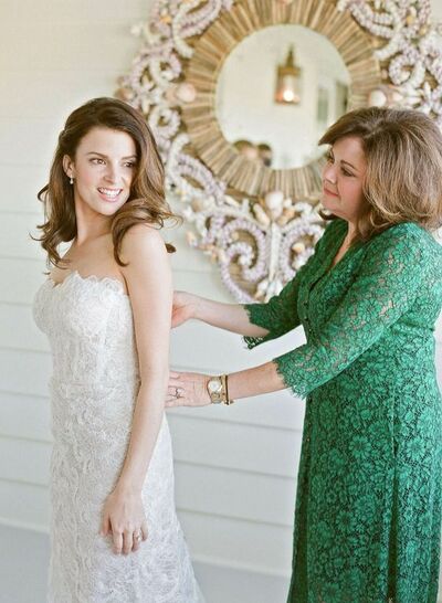 Green Mother Dresses Simple Lace Wedding Guest Mother Of the Bride /Groom Formal Dress