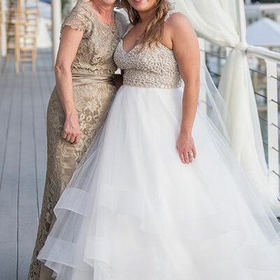 Champagne mother dresses simple lace wedding guest mother of the bride /groom formal dress