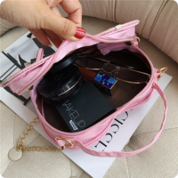 Sweet Lace Heart Round Handbags PU Leather Cross Body Bags  - Thumbnail 6