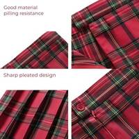 [Green Grey] JK plaid pleated skirt  - Thumbnail 1