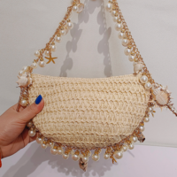 Boho Chic  Seashell and Pearls Bag - Thumbnail 3