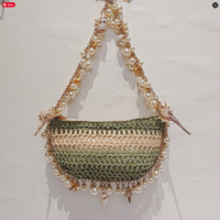 Boho Chic  Seashell and Pearls Bag - Thumbnail 5
