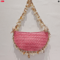 Boho Chic  Seashell and Pearls Bag - Thumbnail 6