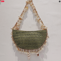 Boho Chic  Seashell and Pearls Bag - Thumbnail 7