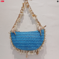 Boho Chic  Seashell and Pearls Bag - Thumbnail 8