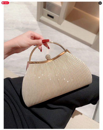 Top Handle Glitter Diamond Dinner Party Evening Bag