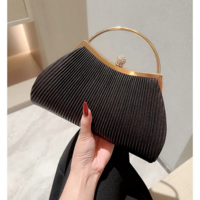 Top Handle Glitter Diamond Dinner Party Evening Bag - Thumbnail 7