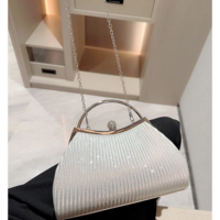 Top Handle Glitter Diamond Dinner Party Evening Bag - Thumbnail 8