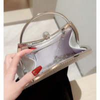 Top Handle Glitter Diamond Dinner Party Evening Bag - Thumbnail 1