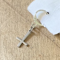 Little Crucifix Earring - Thumbnail 2