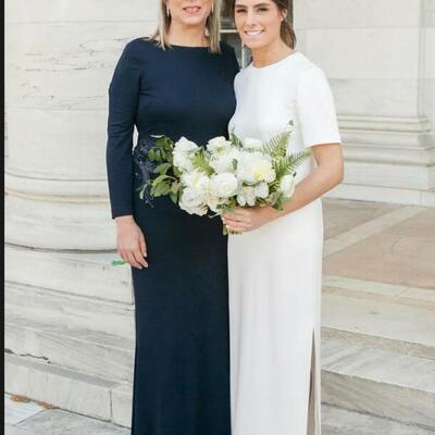 Navy blue mother dresses simple long sleeve wedding guest mother of the bride /groom formal dress