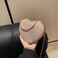  Luxury Heart Shape Evening Clutch Bag - Thumbnail 1