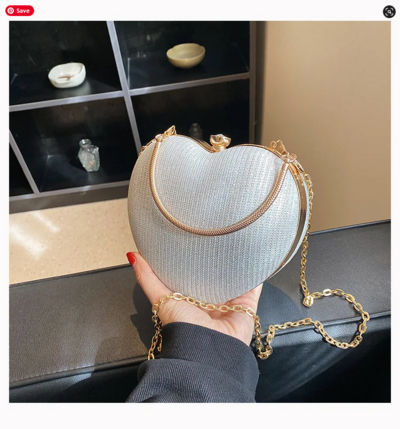  Luxury Heart Shape Evening Clutch Bag