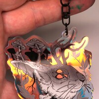 Iridescent Jackalope Keychain  - Thumbnail 2