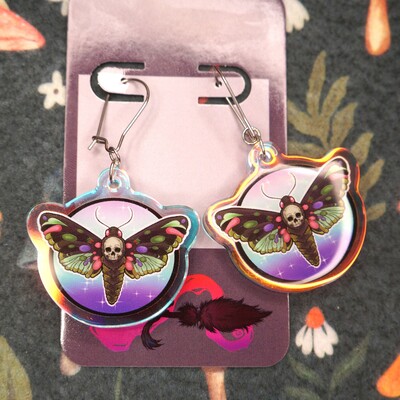 Death head moth earrings