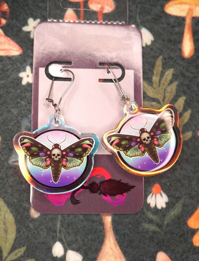Death Head Moth Earrings