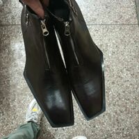 Crafted Leather Bespoke Dress Shoes Dark Brown Leather Triple Monk Buckle Strap Zipper Jodhpur Boot - Thumbnail 3