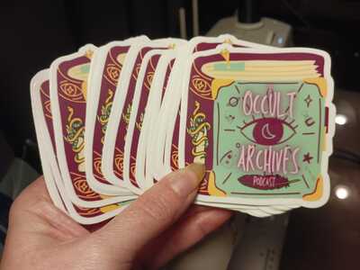 Old School Magik Book Occult Archives Logo Sticker