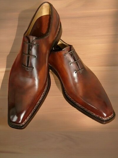 New Handmade Brown Lace Up Wedding Shoes