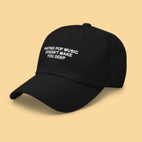 Free Shipping-HATING POP MUSIC DOESN'T MAKE YOU DEEP CAP - Thumbnail 2