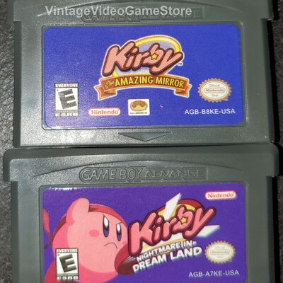 Kirby nightmare in dream land kirby and the amazing mirror gba video game boy advance nintendo