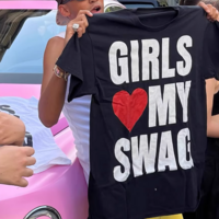 Free Shipping-GIRLS/BOYS LOVE MY SWAG TEE - Thumbnail 2