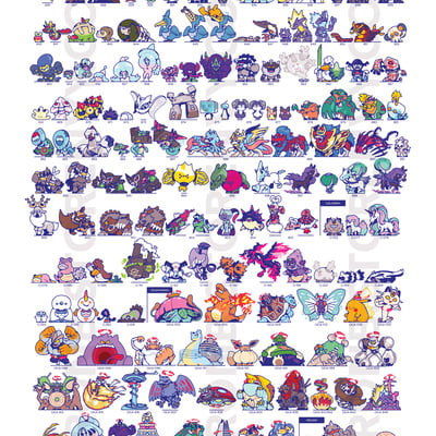 Gen 1-8 posters