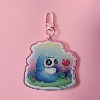 Behbes acrylic keychain (cyan)