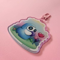 Behbes Acrylic Keychain (cyan) - Thumbnail 1