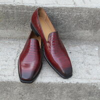 Crafted Leather Classic Brown Crocodile/Alligator Loafers Dress Shoes - Thumbnail 4