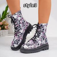 New 3D printed skull lace-up Martin boots - Thumbnail 5