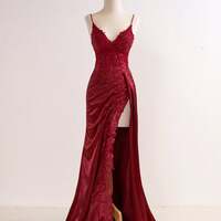 Sheath Black Long Appliques Prom Dress - Thumbnail 3