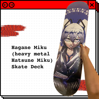 Hagane miku skate deck
