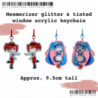 Mesmerizer glitter & tinted colour window acrylic keychain - Thumbnail 1