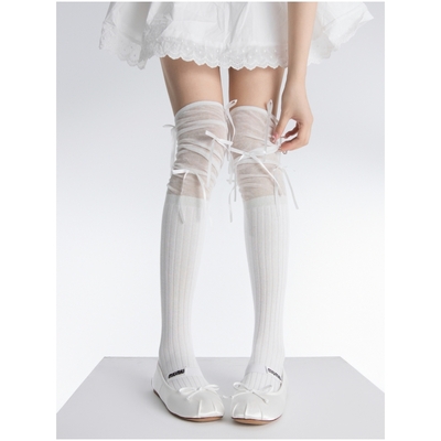 Ballet core bow patchwork stockings - Thumbnail 2