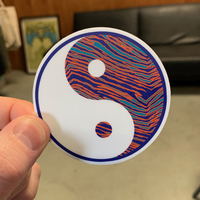 Bodacious Zebra Yin-Yang Sticker - Thumbnail 3