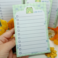 "Hop To It!" Froggy Notepad | 6x4" 50 Sheet Notepad - Thumbnail 1
