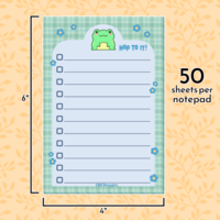 "Hop To It!" Froggy Notepad | 6x4" 50 Sheet Notepad - Thumbnail 3