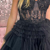 Sweetheart Lace A-Line  Short Homecoming Dress - Thumbnail 4