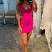 Sheath Spaghetti Straps Green Short Homecoming Dress  - Thumbnail 2