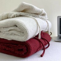 Tassel hooded soft waxy sweater - Thumbnail 6