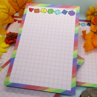 Rainbow Dice Grid Notepad | 6x4" 50 Sheet Notepad - Thumbnail 2