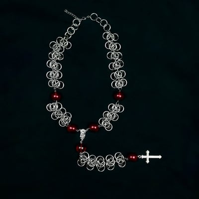 Rosary blood necklace - Thumbnail 3
