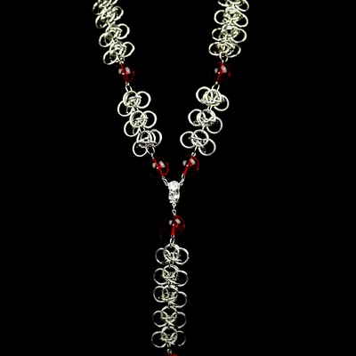 Rosary blood necklace