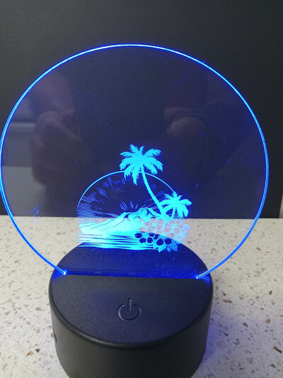 #257 LED Night light Palm trees and mountain