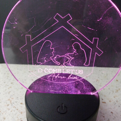 #261 led night light - o come let us adore him