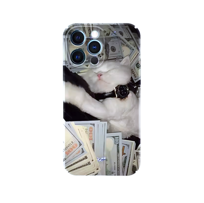 RICH CAT IPHONE CASE